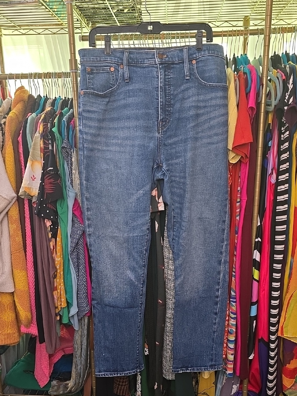 Madewell Straight Leg Jeans in Medium Blue Wash